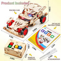 STEM Kits for Kids Ages 8-10, Remote Control Car Model Building Kit for Boys 8-12, Wooden 3D Puzzles 8-13, Wood Science Crafts Projects, STEM Toys