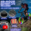 Activ Life LED Bike Wheel Lights with Batteries Included, Get 100% Brighter and Visible from All Angles for Ultimate Safety & Style (1 Tire Pack,