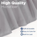 Martex Queen Ruffle Bed Skirt | Easy Fit Bed Skirts | Microfiber Bed Skirt | 15 Inch Drop | Hotel Quality Bedskirt | Grey