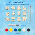 JOYIN 12 Wooden Magnet Creativity Arts & Crafts Painting Kit for Kids, Decorate Your Own Painting Gift for Halloween Crafts, Birthday Parties and