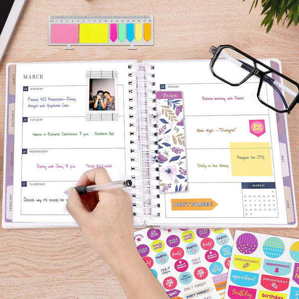 Planner 2025-2026, 18 Months Large Academic Daily Weekly Monthly Planner Organizer, Jan. 2025 - June 2026, 8.5X9.8" Agenda with Page Tabs,