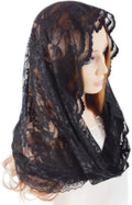 PAMOR Infinity Chapel Veil Floral Latin Mass Head Covering Lace Scarf Mantilla Veils for Church