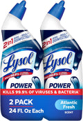 Lysol Toilet Bowl Cleaner, Max Strength Bathroom Cleaning Supplies, Toilet Bowl Cleaner Clinging Gel, Home Essential, Instant Stain Removal,