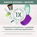 Ecotools Precision Concealer Makeup Brush, for Concealing under Eyes & Imperfections, Sculpt Skin, Works with Liquid & Cream Makeup, Synthetic