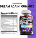 Clean Nutra Melatonin Gummies 10Mg | Sleep Aid Valerian Root L-Theanine Vitamin B6 C Lemon Balm Magnesium Hibiscus Beta Carotene Saffron &