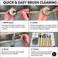 Solid Makeup Brush Cleanser Soap with Silicone Cleaning Pad, Cleans Natural & Synthetic Brushes, Vegan, Cruelty-Free, Natural Ingredients, Vanilla