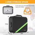 Noiposi Document Organizer with 5200â Heat Insulated,Waterproof and Fireproof Document Box with Lock, Home Travel Strong Fireproof Safe Storage