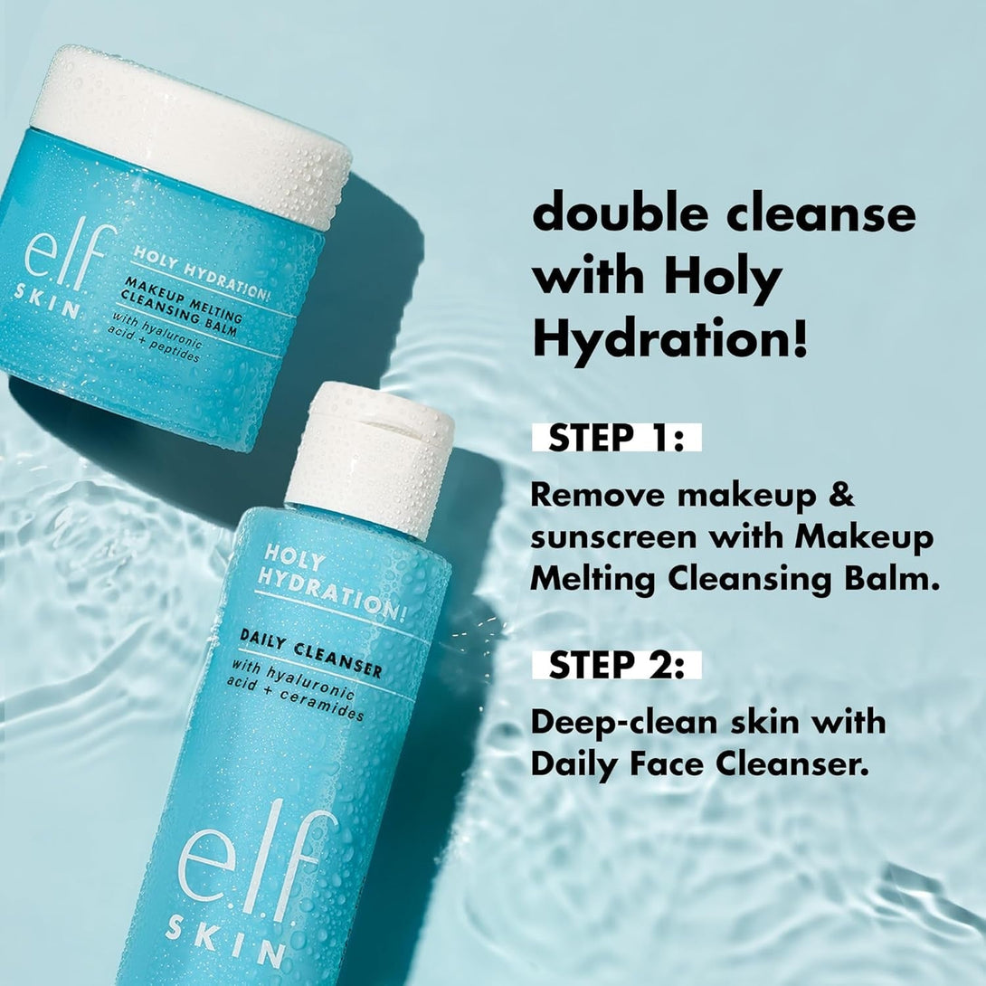 E.L.F. SKIN Holy Hydration! Daily Cleanser, Face Cleanser for Washing Away Excess Oil, Impurities & Makeup, Made with Hyaluronic Acid, Vegan & Cruelty-Free