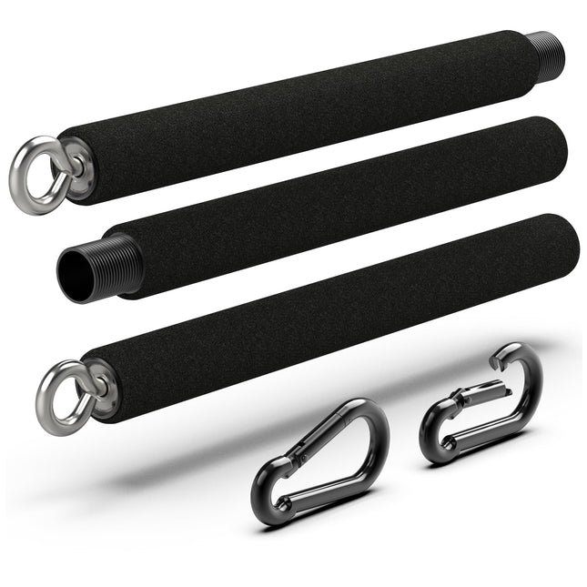 Steel Resistance Bar - Portable Dual Cable Machine Bar - Adjustable 38" to 26