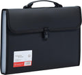 Legal Size 13 Pocket Accordian File Organizer Expanding File Folder for FC A4 Paper, Briefcase File Case with Durable Handle & Buckle Closure for