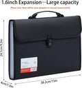 Legal Size 13 Pocket Accordian File Organizer Expanding File Folder for FC A4 Paper, Briefcase File Case with Durable Handle & Buckle Closure for