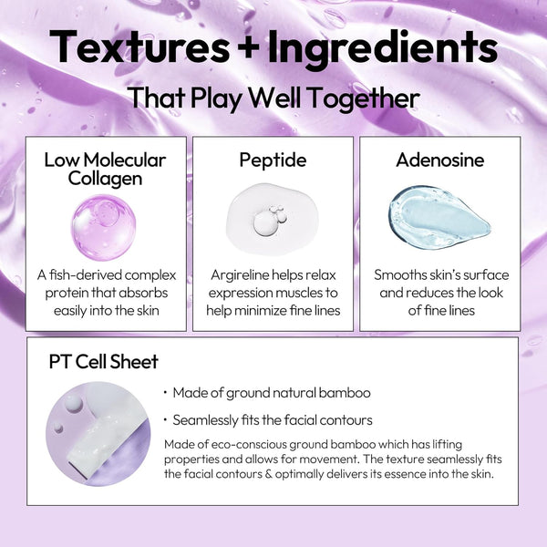 LAPCOS Collagen Sheet Mask, Firming Daily Face Mask with Collagen Peptides for Anti-Aging, Helps to Minimize Wrinkles, Restores Skin Elasticity &