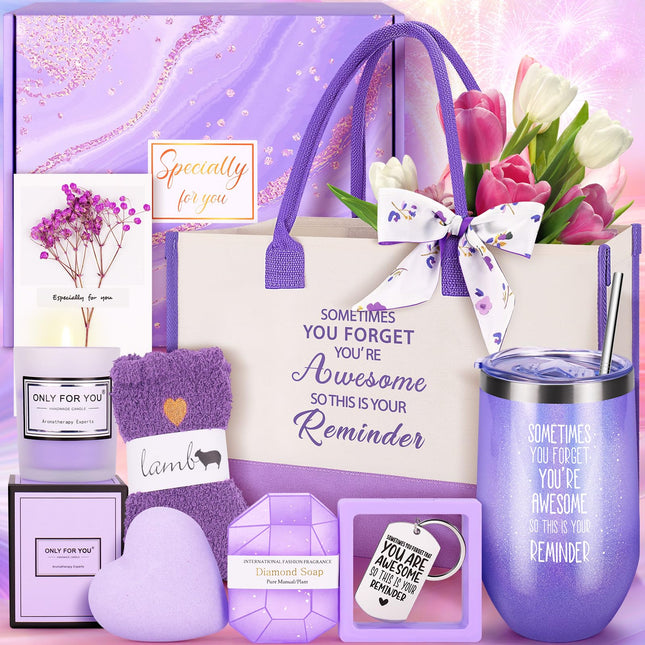 13PCS Birthday Gifts for Women,Mom, Wife, Girlfriend, Sister, Her- Self Care Package Get Well Soon Gifts Basket for Wome