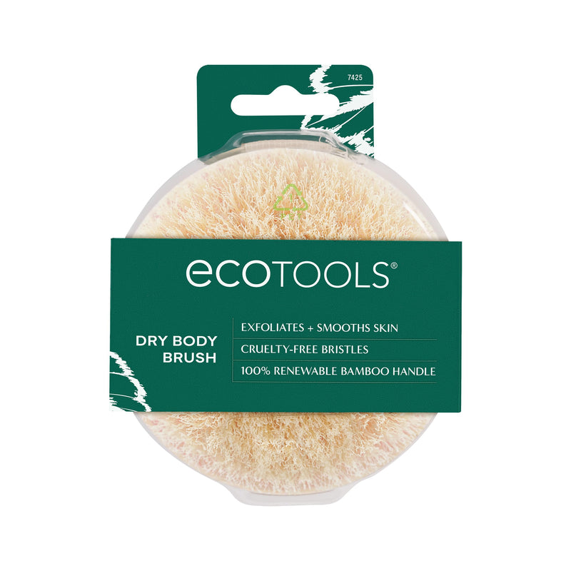 Ecotools Dry Body Brush, Cruelty-Free Bristles Exfoliate & Smooth Skin, Dry Brushing Removes Dry Skin, May Help Improve Circulation & Skin Tone,