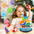 Dinosaur Toys for Kids 3-5: Wooden Stacking Montessori Toys for 3 4 5 6 7 8 Year Old Boys Girls Balance Competition Game for Family Birthday Gifts