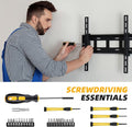 40-Piece Home Tool Kit with Easy Carrying Box, Small Basic Hand Tool Set Perfect for DIY Building, Home Maintenance and Woodworking, Great for