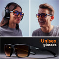Horus X - Gaming Glasses | Blue Light Blocking Computer Screen Glasses | anti Fatigue & Eyestrain for Men and Women | Amber