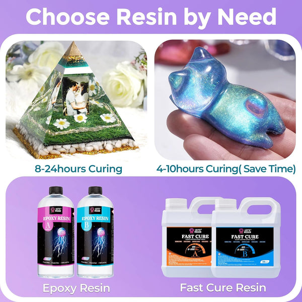 LET'S RESIN 1/2 Gallon Casting Epoxy Resin,Bubble Free & Crystal Clear Epoxy Kit,2 Part Resin and Hardener for Jewelry Making,Crafts,Tumbler,Art