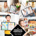 Dunwell Photo Album 8X10 (Silver) with Black Mounting Paper, 8 X 10 Photo & Art Portfolio Presentation Book, 24 Sleeves, Displays 48 Pages,