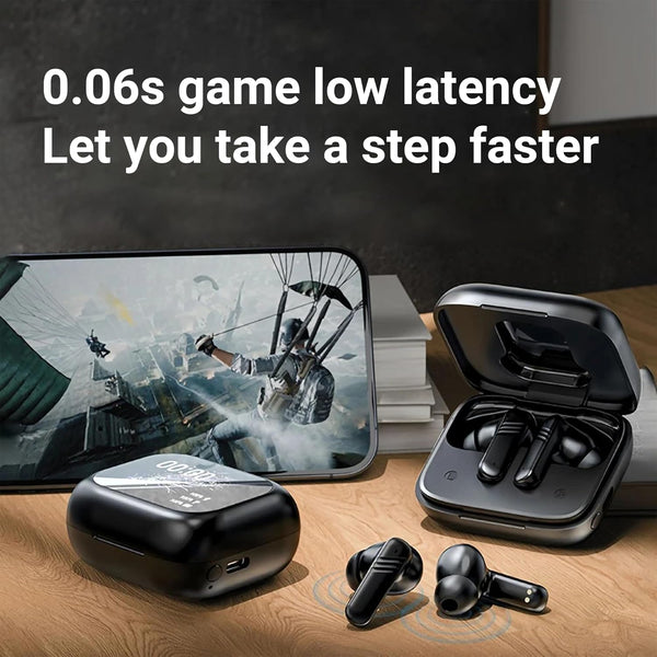 LX-10 Hybrid Active Noise Cancelling Wireless Earbuds BT 5.4 Play Time 4-5 Hours Stereo In-Ear Headphones, Environment Noise Cancelling Gaming