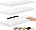 Sorbus Floating Shelves - 24 Inch Wall Shelves for Bedroom, Kitchen, Bathroom - 3 Black Floating Shelves for Wall Decor, Books, Storage - Wall