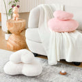 Pink Heart Pillows, Cute Heart Decorative Pillow, Heart Shaped Throw Pillows for Bed, Faux Rabbit Fur Plush Hoom Decor Pillow Cushion for Chair