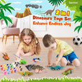 Faentwc Dinosaur Painting Toys for Kids 5-7: 2 in 1 Dino Arts Painting Kits and Pull Back Cars Toy for Boys 4 5 6 7 8 9 10 Year Old Art & Craft