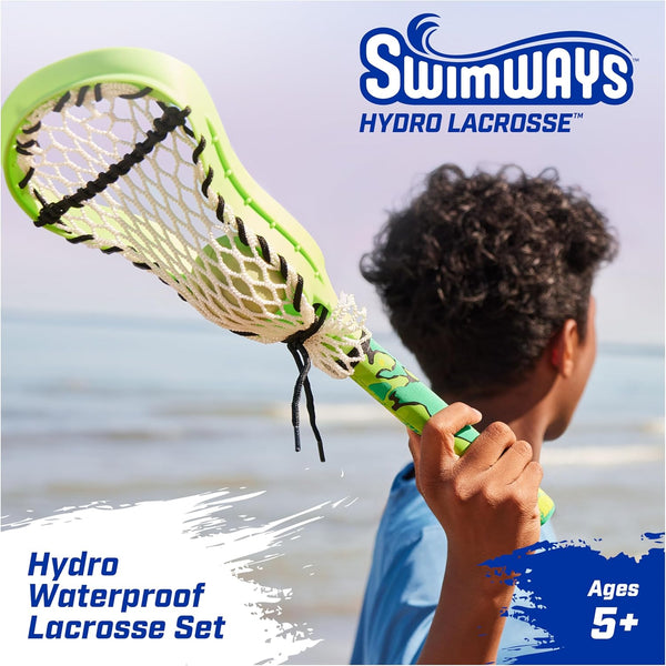 Swimways Hydro Lacrosse, Blue, Outdoor Games for Adults & Kids, Swimming Pool Accessories and Pool Party Games, Blue
