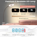 GOFLAME Manicure Nail Table, Foldable Nail Technician Desk W/Electric Downdraft Vent, Bendable LED Lamp, Removable Armrest Pad, Dust Bag, Manicure