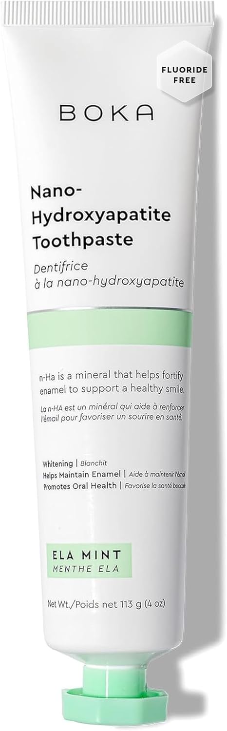 Boka Fluoride Free Toothpaste Nano Hydroxyapatite, Helps Remineralize, Appropriate for Sensitive Teeth, Whitening - for Adult, Kids Oral Care -