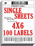 Shipping Labels 4X6 Inch - Shipping Label for Inkjet Printer and Laserjet, Mailing Postal Shipping Stickers 4X6 Printer Paper, White Opaque -