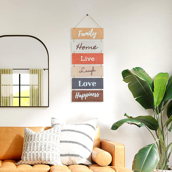 Hanging Wall DÃ©cor Sign - Welcome Vertical Wall Art Decorations, Rustic Home Accessories for Living Room, Bedroom, Family, Dining, and Kitchen,