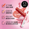 Rimmel Stay Glossy Lip Gloss - Non-Sticky and Lightweight Formula for Lip Color and Shine - 340 Captivate Me!, .18Oz