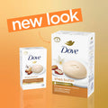 Dove Beauty Bar Soap Shea Butter, 6 Bars for Nourished, Radiant Skin, Enriches Skin 3.75 Oz