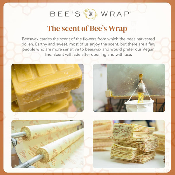 Bee'S Wrap Beeswax Wraps for Food - Honeycomb Large 3 Pack Made in USA Reusable & Organic Food Wraps, Sandwich Wrap & Bowl Covers - Eco-Friendly