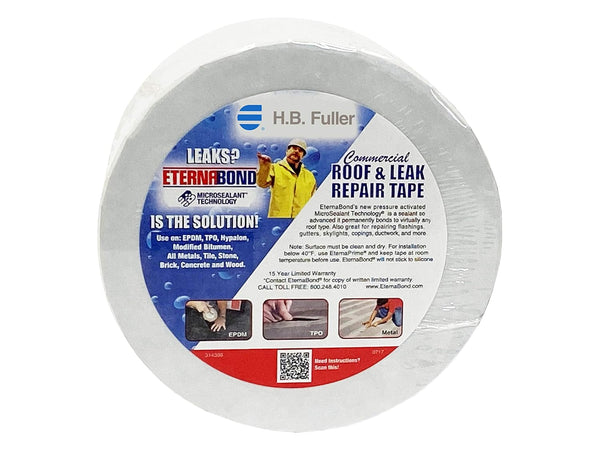 Eternabond Roofseal White 4" X50' Microsealant UV Stable RV Roof Seal Repair Tape | 35 Mil Total Thickness - EB-RW040-50R - One-Step Durable,