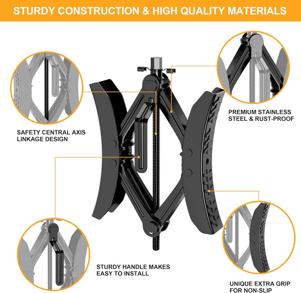 Camper Wheel Chock Stabilizer 2 Sets, Upgraded Side Grain Heavy Duty X-Shaped Stabilizer Wheel Chock RV Travel Trailer Accessories Anti-Move anti