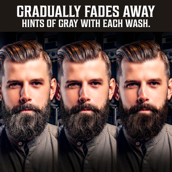 Viking Revolution Men'S Beard Dye - Dark Brown, Grey Reducing Shampoo & Conditioner (4 Oz)