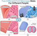 Silicone Foot Massager Mat, Large Reflexology Mat for Feet Relaxation, Portable Foot Acupressure Mat with Dual-Side Usage, Foldable Standing Desk