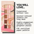 Pacifica Pink Nudes Mineral Eyeshadow Palette, 10 Neutral Shades, for Natural or Smoky Eye Look, Naked Eye Makeup, Longwearing & Blendable, Vegan,
