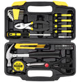 DOWELL 40 Piece Home Tool Set Yellow, General Household Hand Tool Kit with Plastic Toolbox Storage Case, Mini Repair Tool kit for Women, College