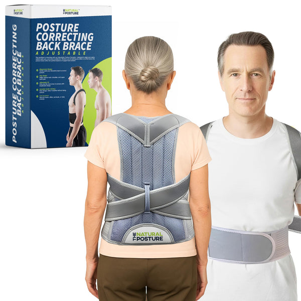 The Natural Posture Posture Corrector for Men and Women - Lumbar Back Brace and Shoulder Straightener - Helps Provide Lower Back Support and