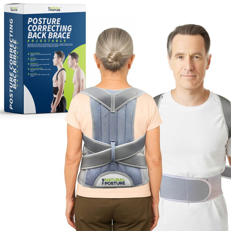 The Natural Posture Posture Corrector for Men and Women - Lumbar Back Brace and Shoulder Straightener - Helps Provide Lower Back Support and