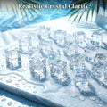 Domestar Fake Ice Cubes, 20 PCS 0.8" Plastic Ice Cubes Acrylic Square Clear Rock Diamond Crystals Display for Photography Accessories Props