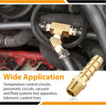 KOOTANS 4Pcs Brass Hose Barb Fittings 5/16" Hose Barb to 1/8 NPT Male Thread Air Hose Fittings Brass Quick Coupler Air M Type Adapter Connector