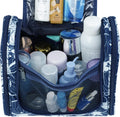 Hanging Toiletry Bag for Women Travel Makeup Bag Organizer Toiletries Bag for Cosmetics Essentials Accessories (Large, Blue Lotus)