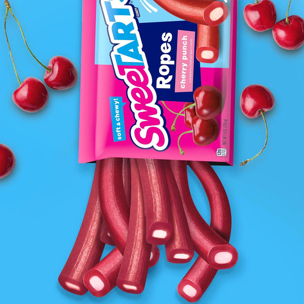Sweetarts Ropes, Cherry Punch Candy, 3 Ounce Pouch (Pack of 12)