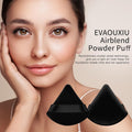 2 Pcs EVAOUXIU Triangle Powder Puff for Face Powder, Soft Plush Setting Powder Puff, Velour Cosmetic Foundation Blender Sponge Beauty Makeup Tools