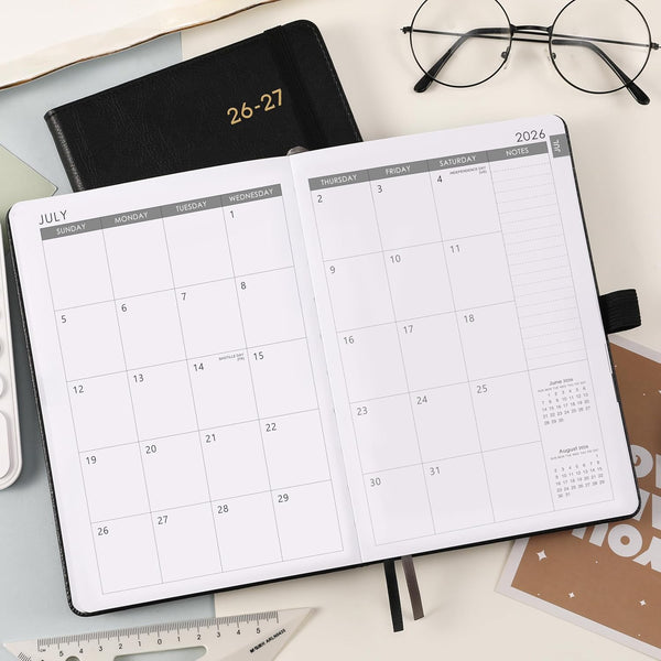 2025-2026 Planner - Academic Planner 2025-2026, 2025-2026 Weekly Monthly Planner, July 2025 - June 2026, 5.7'' X 8.4'', Thick Paper, Leather