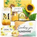 Sunflower Initial Gifts, Get Well Soon Gifts, Self Care Spa Birthday Gifts for Women Monogrammed Gifts, Sunshine Gift Baskets, Personalized Gifts, M